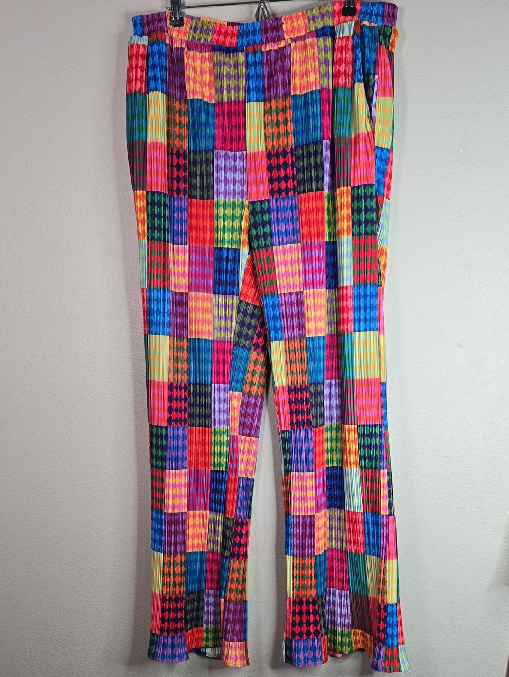 Dress In Lala  Fun House  Plisse  Multicolor Patchwork Women's  Set Size 2X. - Picture 7 of 12